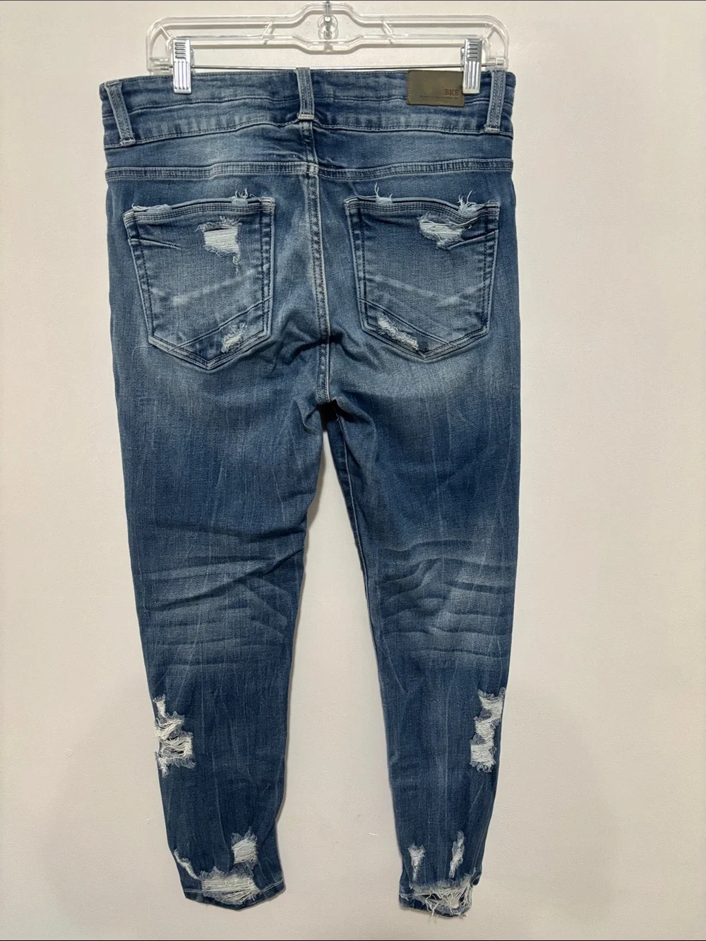 BKE Payton Mid-Rise Ankle Skinny Distressed Jeans | Size 29